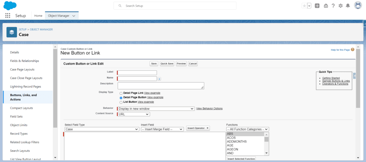 How to Create Custom Detail Page Button in Salesforce - SalesForce