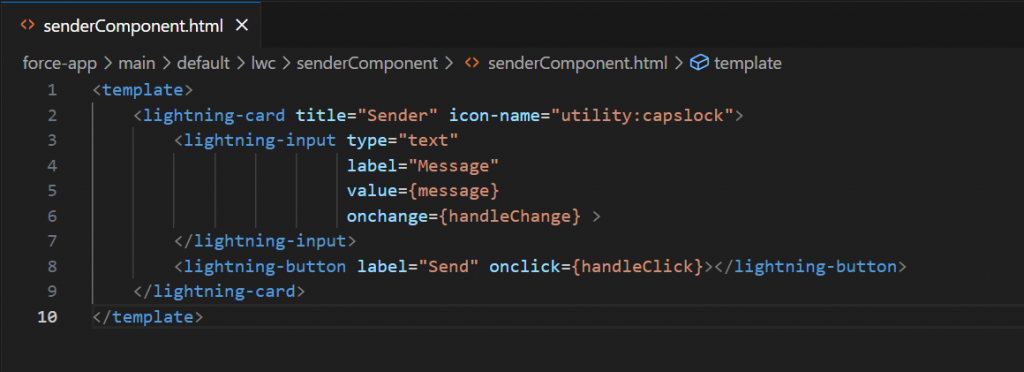 Sender Component.js